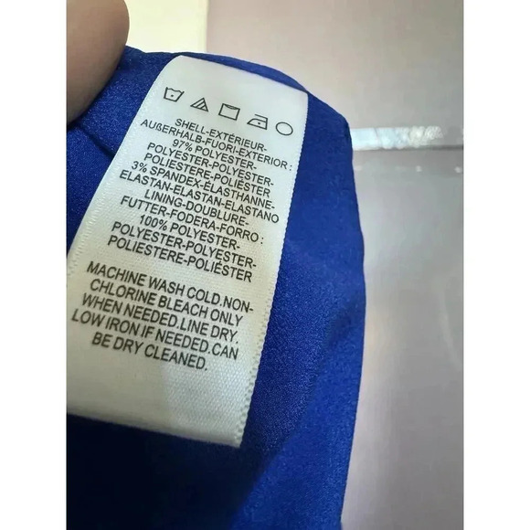 Off the Shoulder Sweetheart Floor Length Blue La Femme Dress 27959 Size 2 - Picture 14 of 15